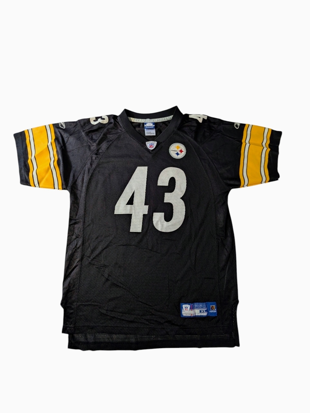 Vintage Reebok NFL Pittsburgh Steelers Troy Polamalu #43 Jersey Youth XL